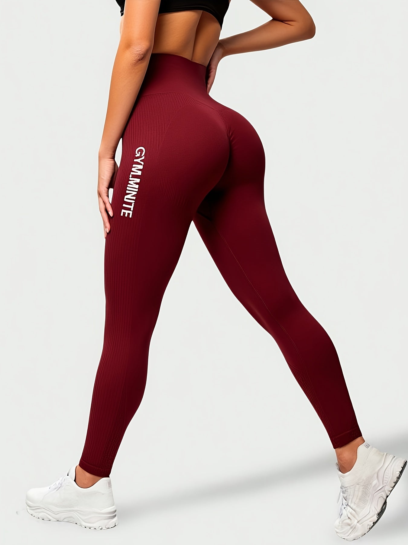 Women's High-Waisted Seamless Leggings - Tummy Control Butt-Lifting Pants with 4-Way Stretch, Full-Length Running Cycling Pants, Opaque All-Season Comfort & Elastic Waistband (Casual & Wear), Slimfit Design, Stretchy Fabric,