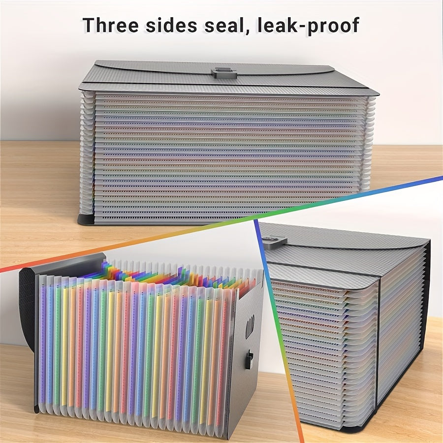 1pc Or 2pcs 25 Pockets A4 Accordion Folder, 25 Grids Multifunctional Flip Folder, Office Document Storage Bag, Test Paper Test Organizer Bag, Back To School Supplies, Office Supplies Project Folder