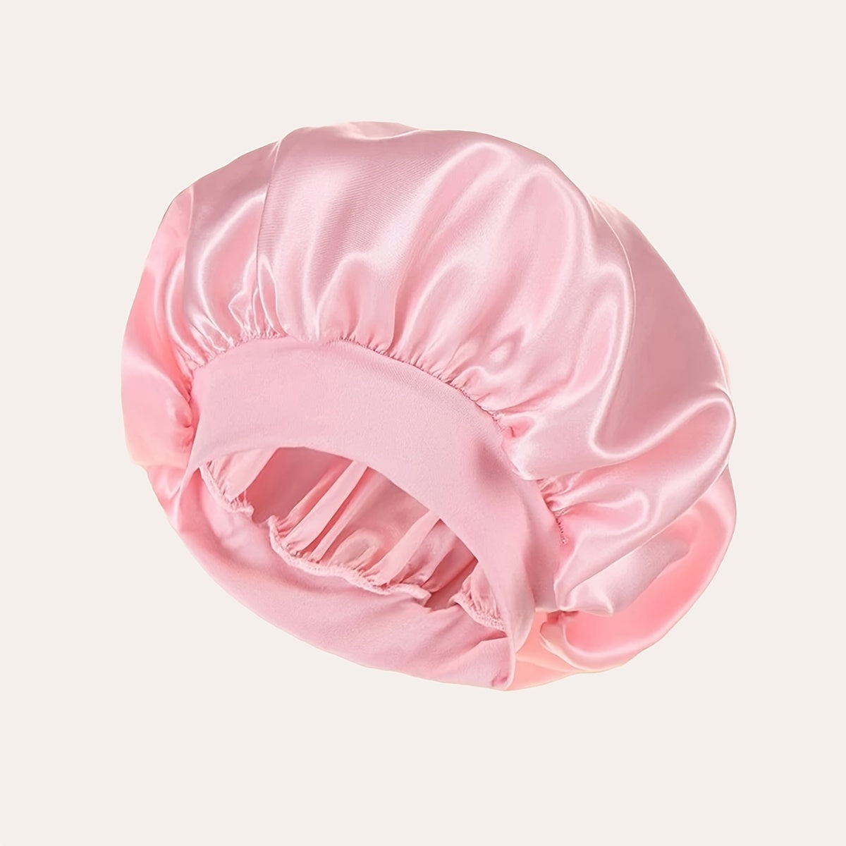 Women'S Satin Bonnet 2023, Elastic Band Hair Hat for Curling and Straight Hair, Wide Brim Sleep Cap, Bath Cap, Dry Hair Cover, 100% Polyester, Oil-Free, Comfortable Fit