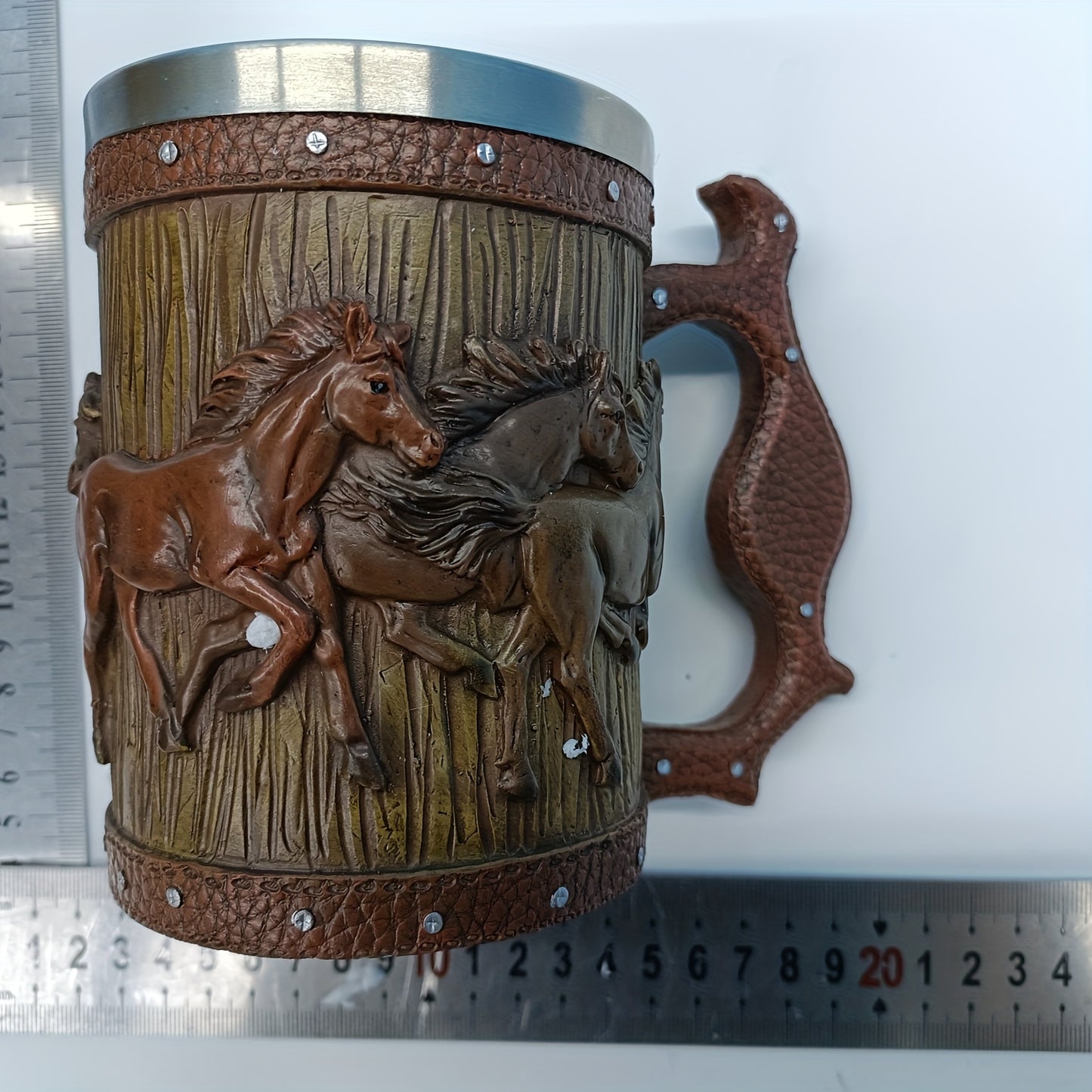 Vintage Horse-Themed Stainless Steel Mug: Perfect for Christmas, Easter, Hanukkah, Thanksgiving, and St. Patrick's Day Celebrations