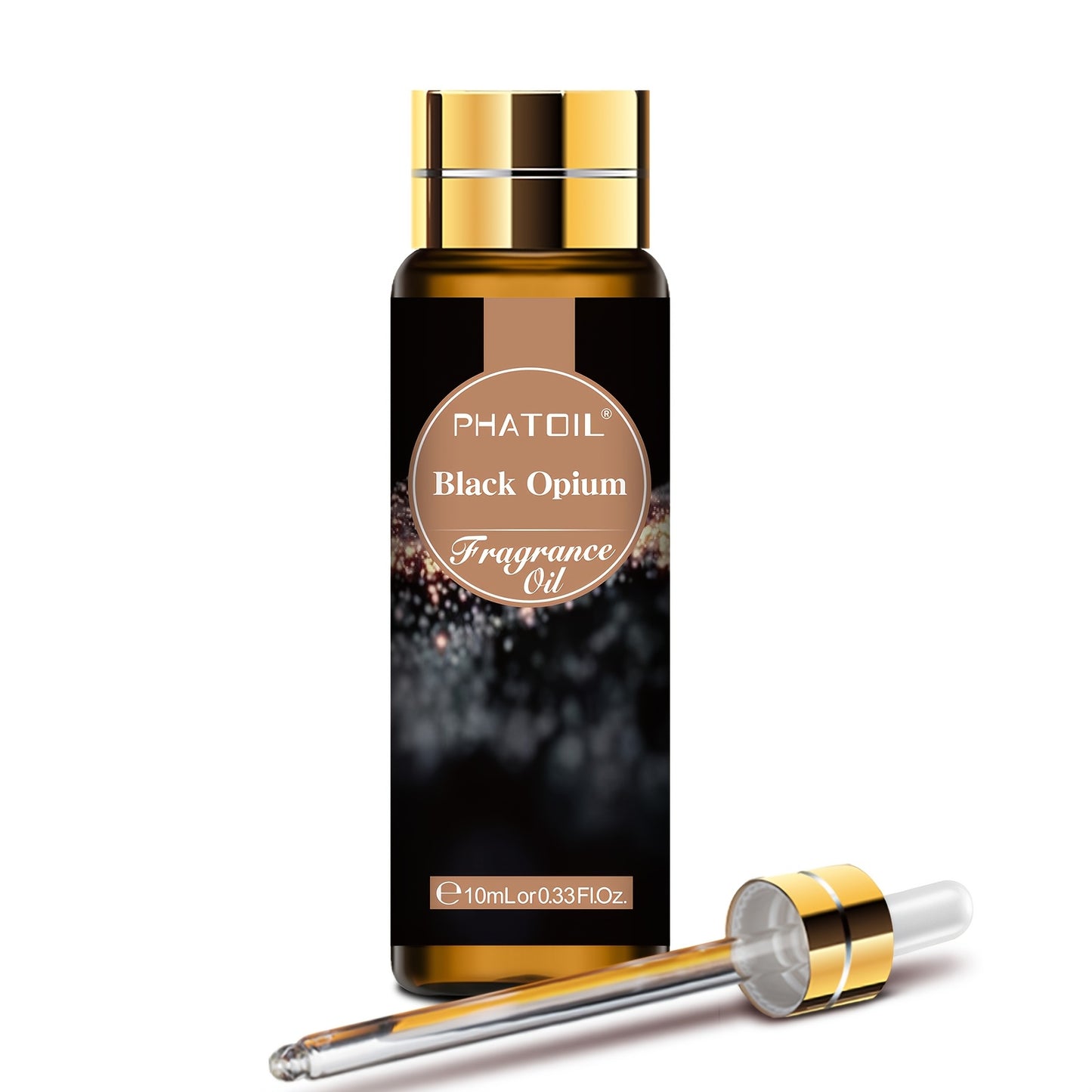 PHATOIL Black Opium Fragrance Oil, 0.33fl. Oz - Long Lasting Scent for Humidifiers, Reed Diffusers, Candle Making & Scented Sachet Bags