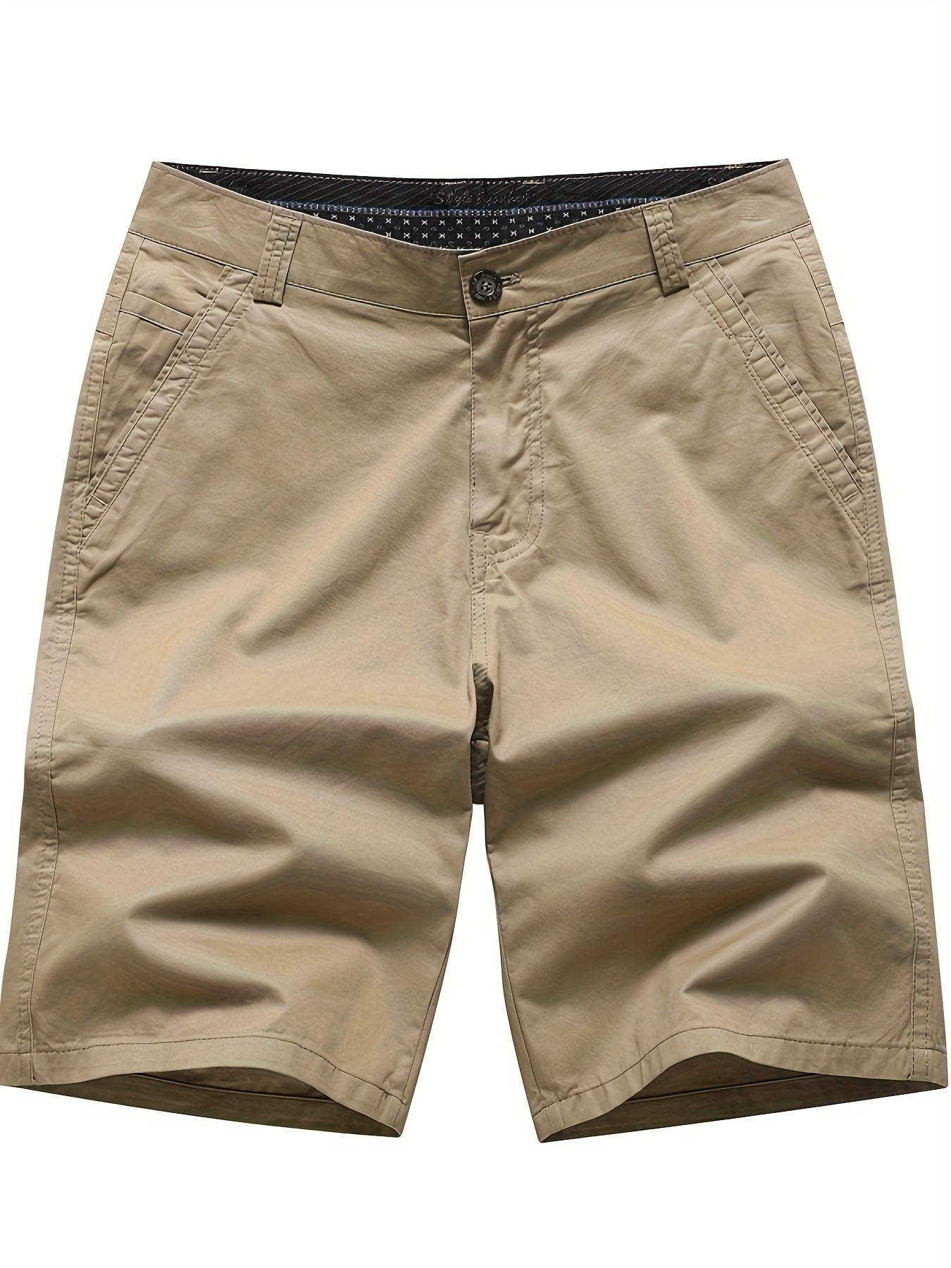 Men'S Loose-Fit Breathable Stretch Suit Shorts - Soft Light Beige-Friendly Fabric, Super Comfortable & Versatile for Work, Casual, Outdoor, and Leisure Activities, Perfect for Home, Fishing, and Gifts, Ideal to Size Up, Casua