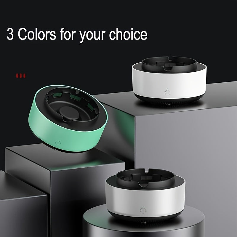Smart Ashtray Air Purifier - Instant Odor Elimination, Battery-Powered (AA Batteries Not Included), Perfect for Home & Gifts