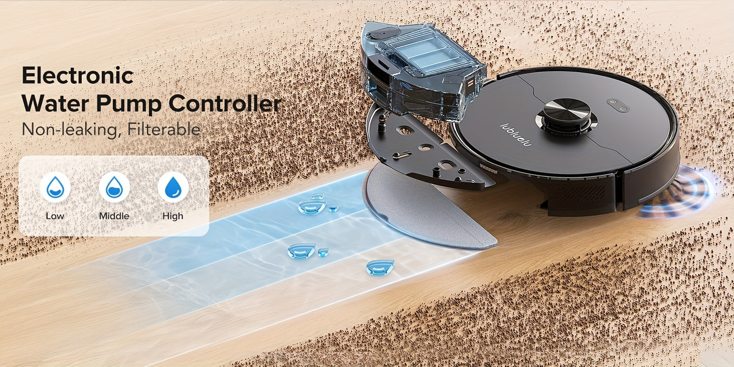 Lubluelu L15 MAX Robot Vacuum and Mop, 3-in-1 Sweeping & Vacuuming & Mopping, 3.0L Dust Bag, 70-Day Self-Emptying, 360° PSD Obstacle Avoidance, Diversified Cleaning, Mapping, Pet Hair Cleaning, Home Cleaning | Modern Robot D