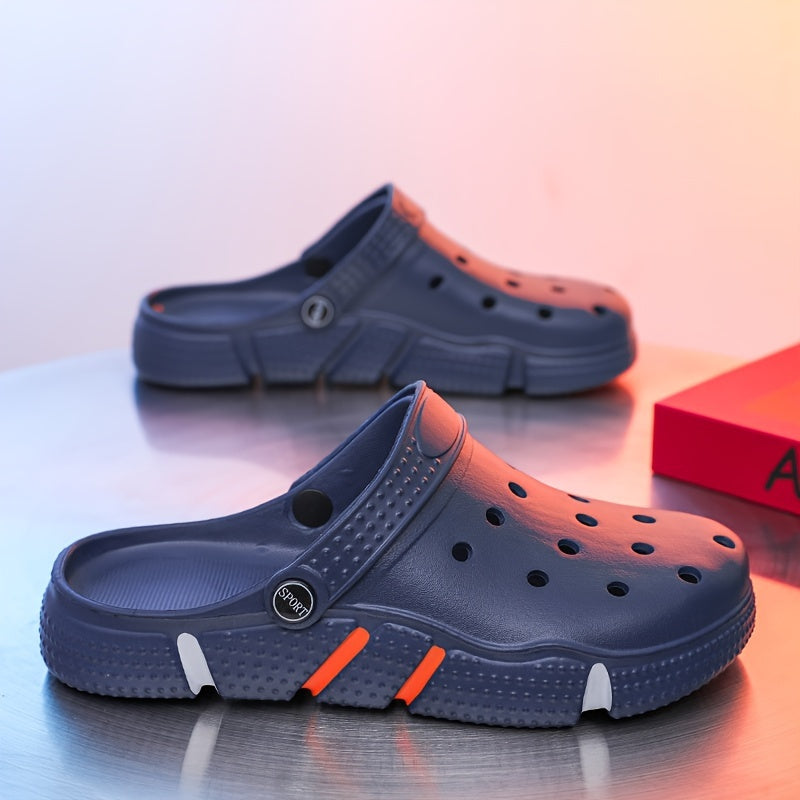 Unisex Clogs, Garden Shoes, Lightweight Non Slip Slides Slippers, Casual Hollow Out Beach Sandals, adult's footwear