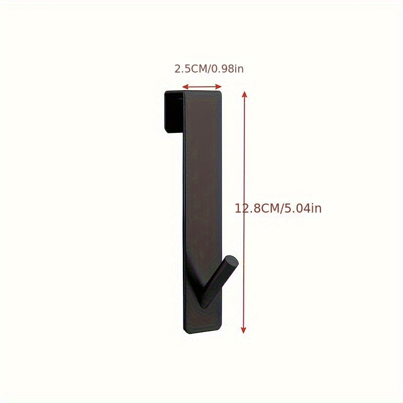 1pc Stainless Steel Over Glass Door Shower Door Back Shower Towel Rack, S-Shape Bathroom Bathrobe Hanger, Holder Hooks