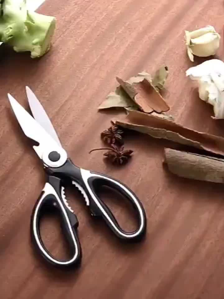 Premium Multi-Purpose Kitchen Scissors for Home Use - Stainless Steel Sharp Food Scissors for Cutting Fish, Meat,, and More, Rustresistant Blades, Professional Chefs