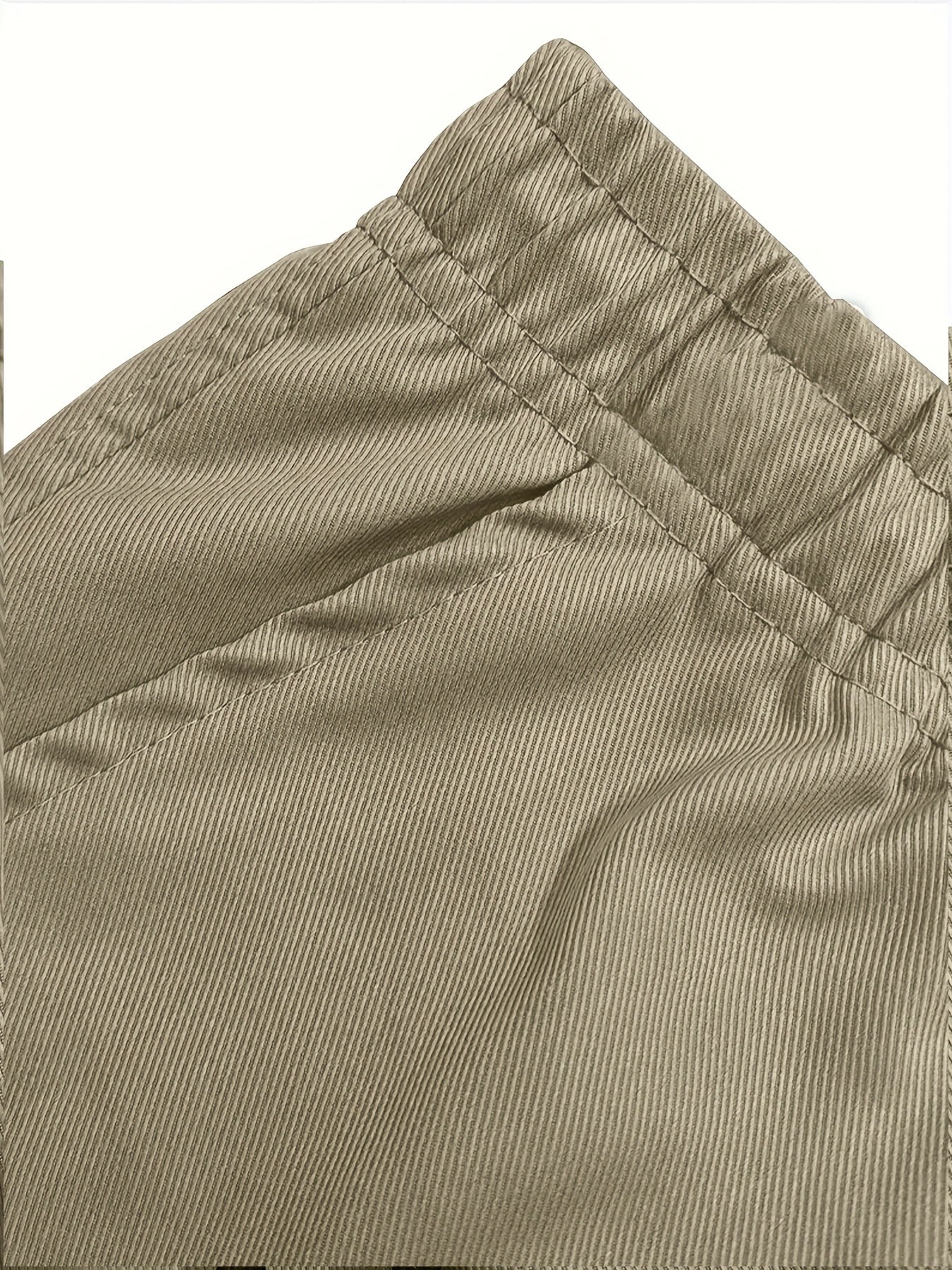 3pcs Men'S Heavy-Duty Work Shorts - Non-Stretch Fabric Cargo Pants with Multiple Utility Pockets, Drawstring Waist - Available in Navy/Gray/ - Ideal for Construction, Outdoor, Everyday Casual Wear - Plus Size Friendly, Outdoo