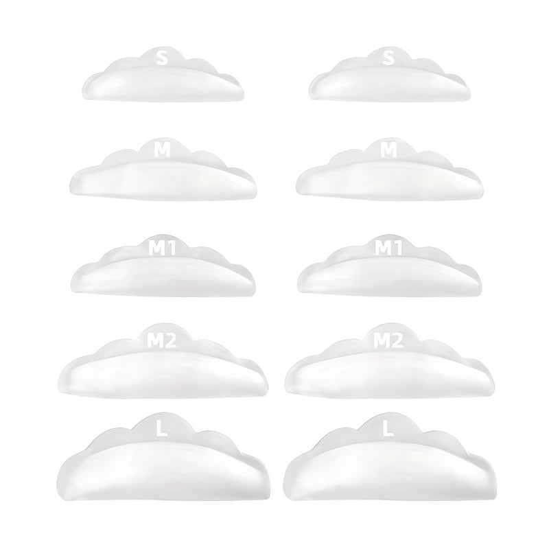 20pcs Eyelash Lifting Kit Silicone Pad Eye Lash Perm Pads Eyelashes Extension Accessories 3D Eyelash Curler Applicator Tools (10Pairs)