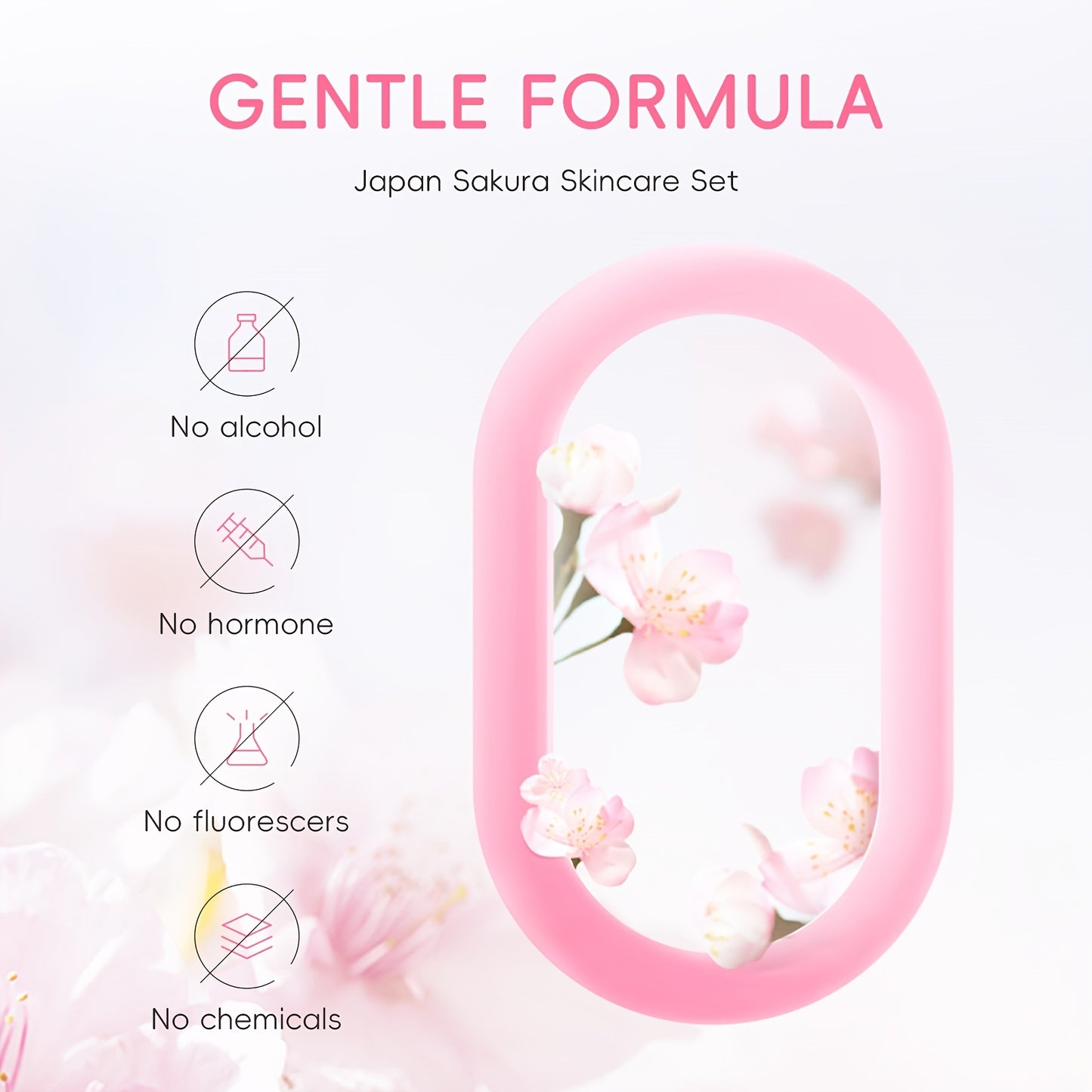 3pcs Set LAIKOU Japanese Cherry Blossom Skin Care Set 3 Piece Serum Liquid Eye Cream Face Cream Skin Care Kit Gifts