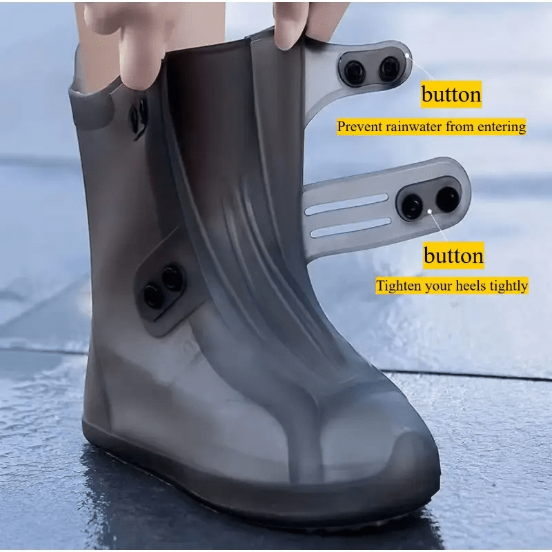 Pair of Outdoor Anti-Slip, Odor-Resistant, and Durable Waterproof Shoe Covers