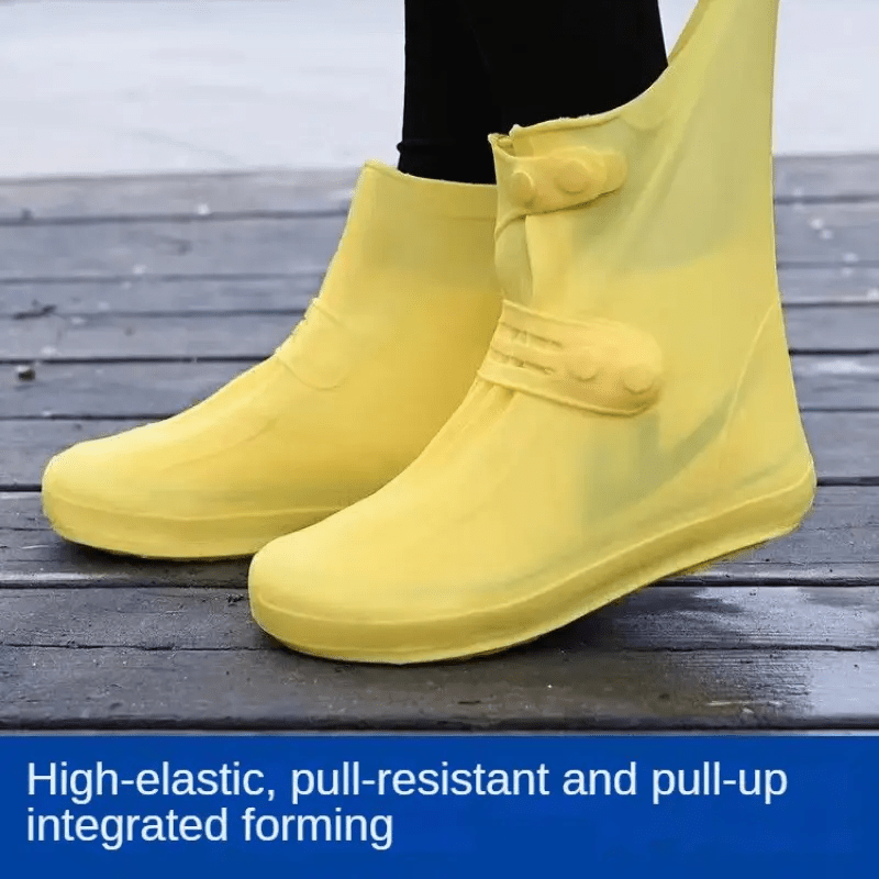 Pair of Outdoor Anti-Slip, Odor-Resistant, and Durable Waterproof Shoe Covers