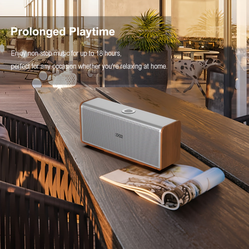 DOSS SoundBox XL Ultra 80W Wireless Home Speaker with Subwoofer, 2.1 Channel Sound System, 18-Hour, Wireless 5.3, -C, DSP Technology & Low Frequency, Compatible with Smartphones, Tablets, Laptops, Music Players - Modern Metal