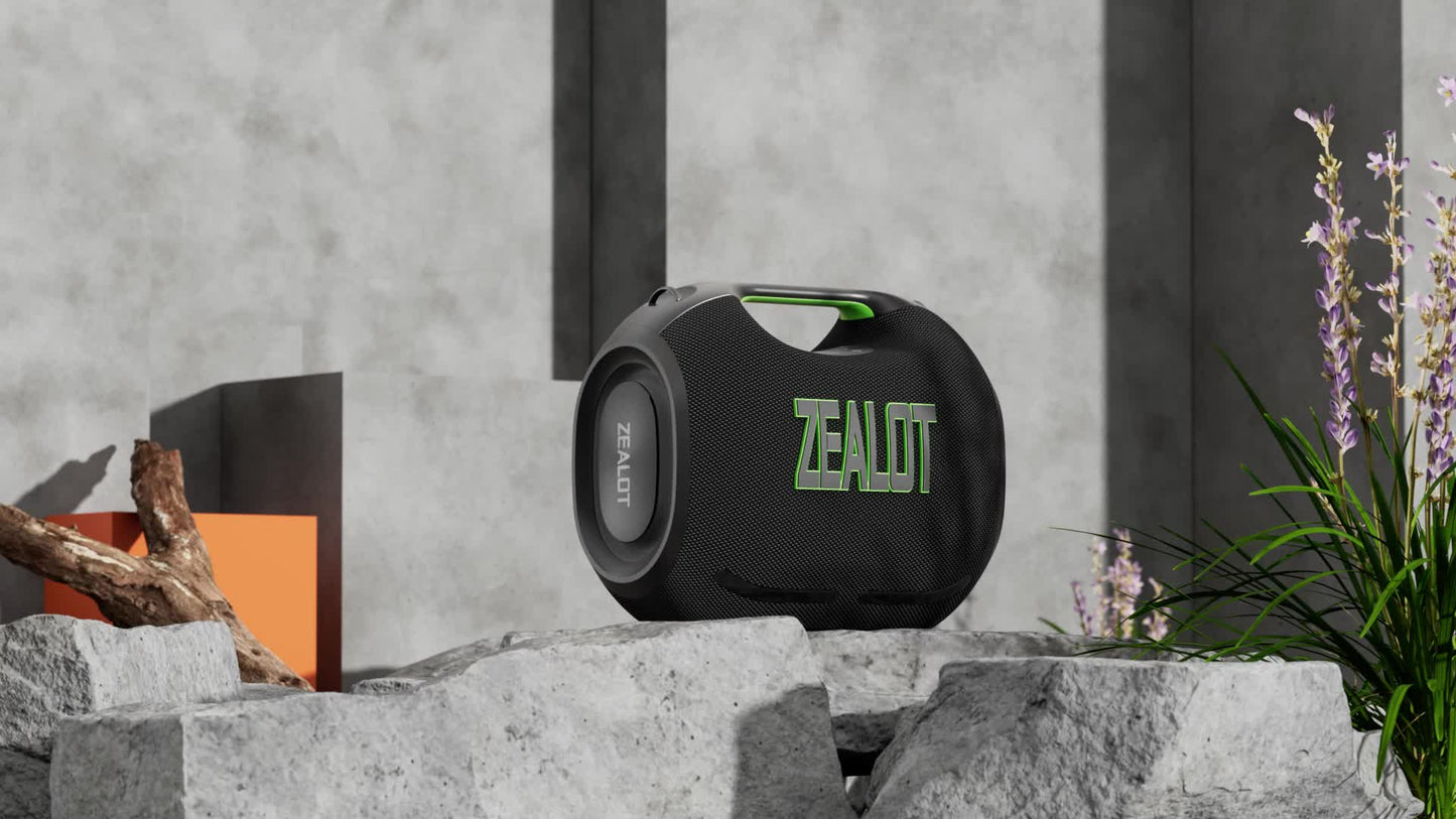 ZEALOT ZE01 120W High-power Wireless Speaker, Outdoor Portable, IPX5, And 4 Speakers, Built-in 24000mAh Battery, With RGB Color Lights, SD, USB, AUX, Internet Dual Pairing Function, Hands-free Calling, Supports Mobile Phones,