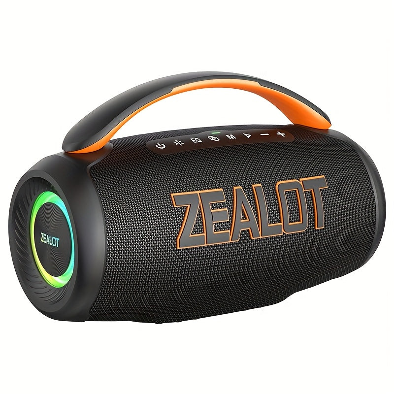 ZEALOT 60W Subwoofer Speaker, Wireless Speaker with Handle, 8000mAh Battery, Easy to Carry, RGB Lights, EQ Mode, TWS Pairing, Booming Bass. IPX5 High Quality, Great for Parties And Gatherings. for Home, Car, Camping-ZEALOT P1