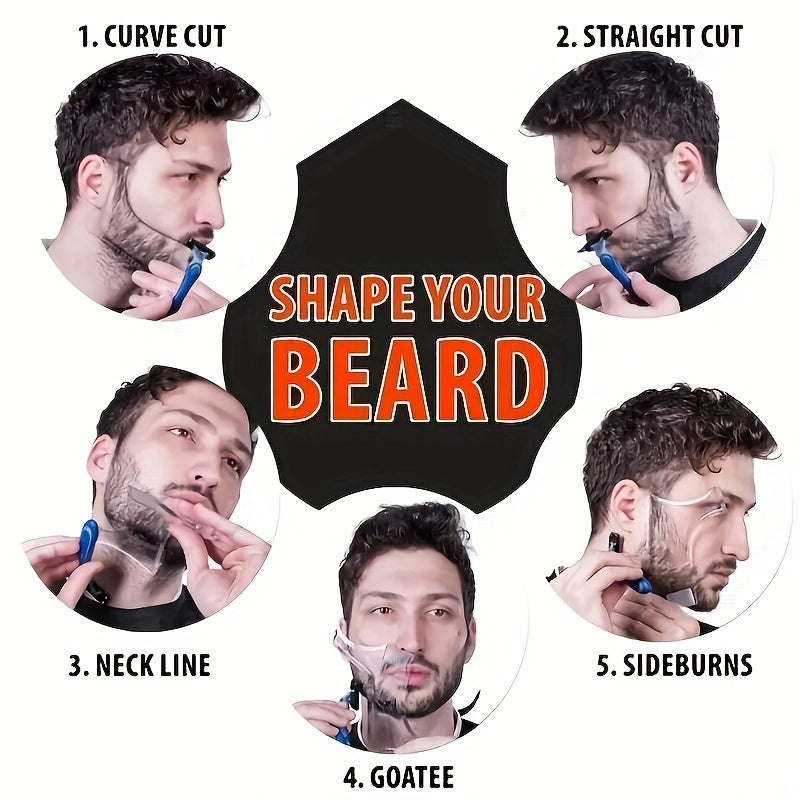 1pc Beard Ruler, Beard Styling Tool, Beard Styling Comb, Beard Template Styling Comb Father's Day Gift