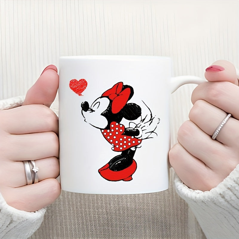 1pc, Ceramic Coffee Mugs, Porcelain Coffee Cup, Funny Coffee Mug, Cartoon Printed Tea Cup, Reusable Coffee Mug, Creative Cup For Tea Coffee Juice, Decorative Coffee Mug, Gifts For Friend And Family