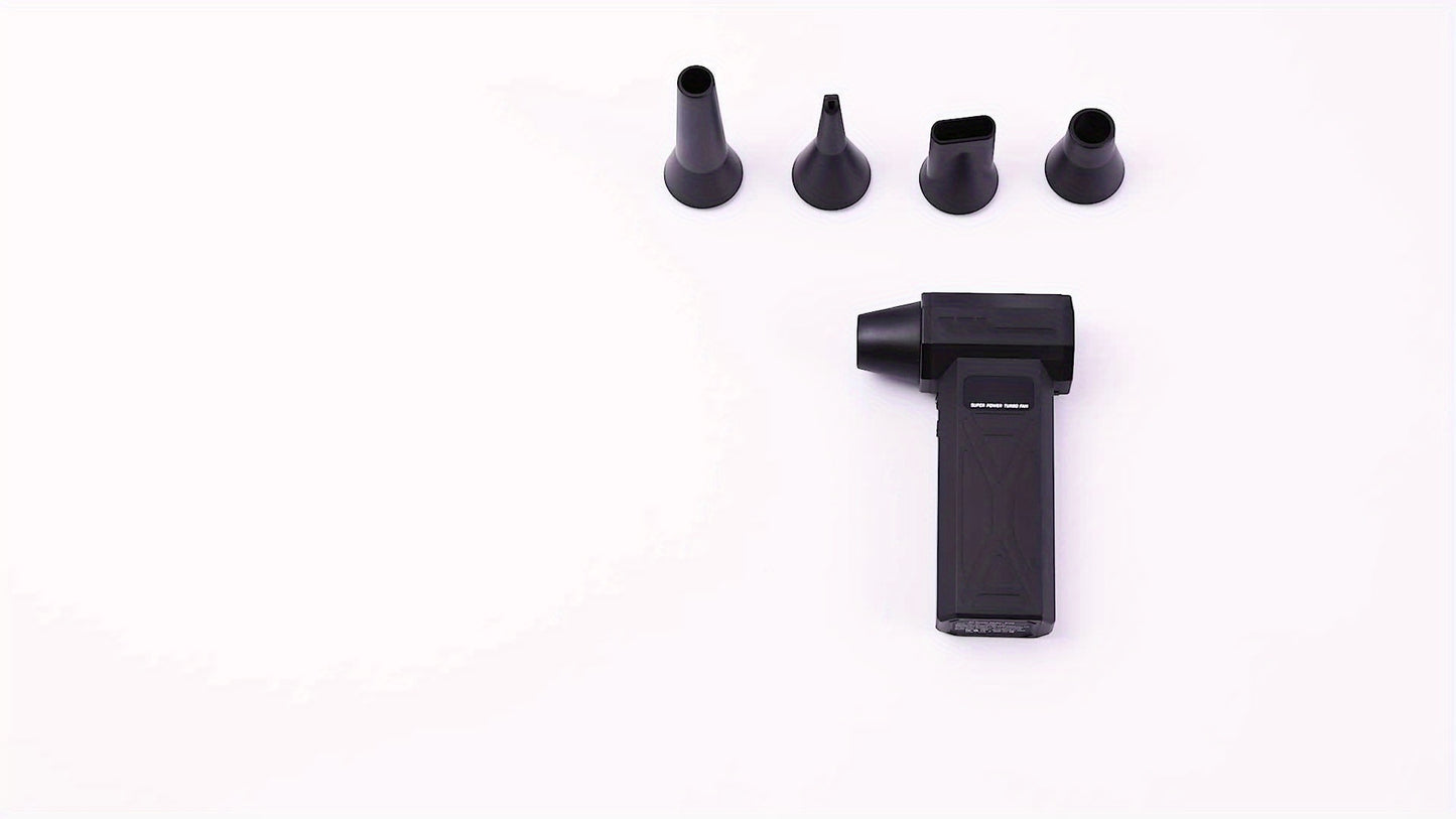 130000RPM Violent Turbofan, Intelligent Display Screen with 4-speed Adjustable, Including 5 Hair Dryers, 4000mAh High-capacity Battery, The Best Holiday Gift for Portable Air Blowers Suitable for Computers, Keyboards, Outdoor