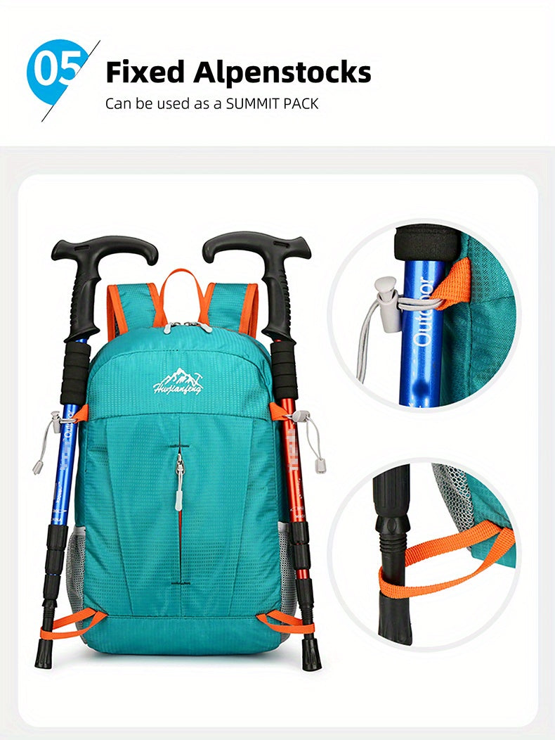 Portable Outdoor Sports Backpack, Ultralight Large Capacity Folding Backpack, Suitable For Mountaineering Hiking Cycling Travel Business Trip Commuting Fitness, Water-resistant Wear-resistant Backpack Christmas, Halloween and