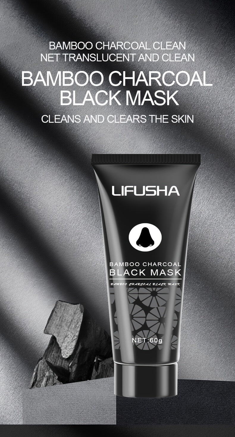 1/2pcs Bamboo Charcoal Peel Off Cleansing Mud Mask, Blackhead Cleansing, Pore Cleanser, Great For Oily Skin, Face Mask For Women And Men