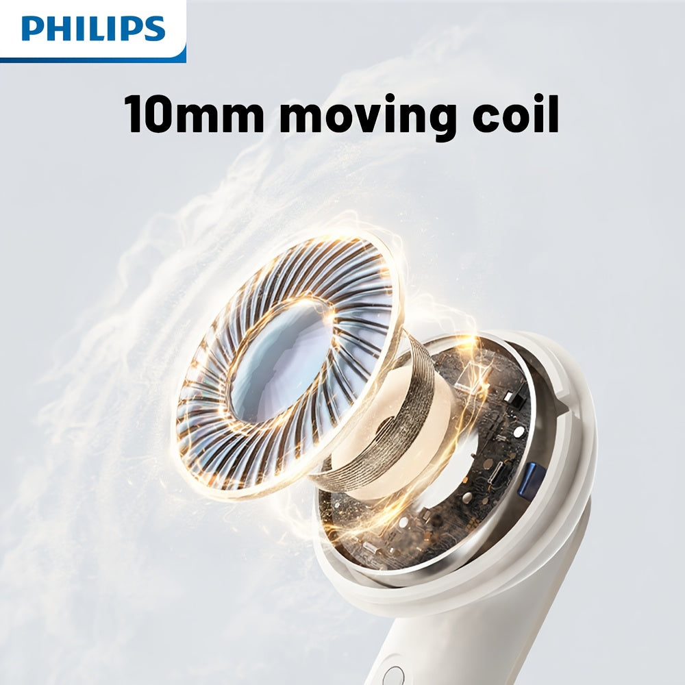 2025 for philips Wireless Noise Cancelling Headphones with 400mAh Battery, Double-Click Left Ear to Switch Mode, Lightweight & Portable, USB-C Charging, Condenser Microphone, Semi-Open Back Design, Ideal Gift for Gamers & Mus