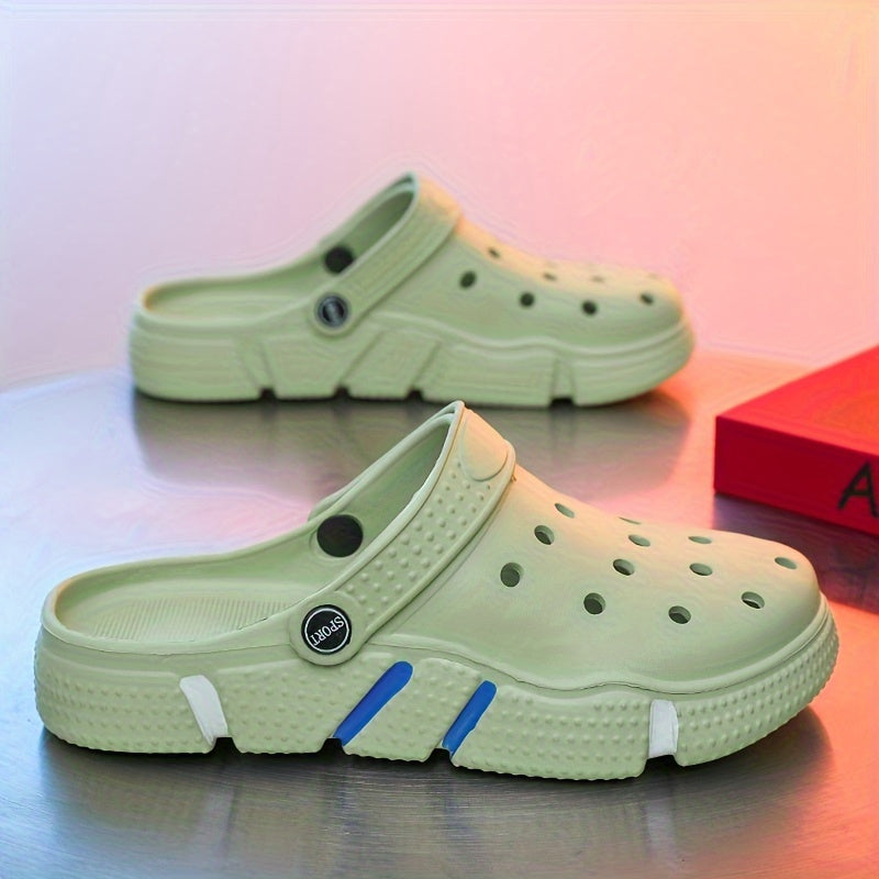 Unisex Clogs, Garden Shoes, Lightweight Non Slip Slides Slippers, Casual Hollow Out Beach Sandals, adult's footwear