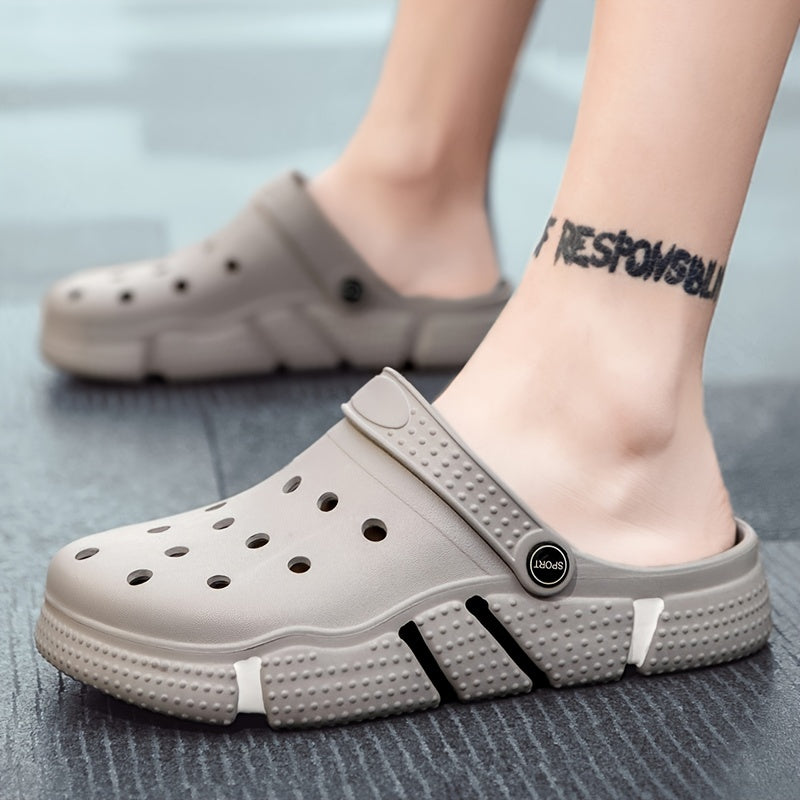 Unisex Clogs, Garden Shoes, Lightweight Non Slip Slides Slippers, Casual Hollow Out Beach Sandals, adult's footwear