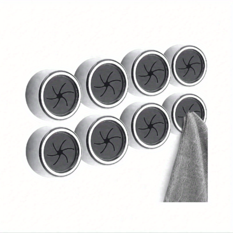 1/3pcs Fashion Style Self-Adhesive Wall Mount Towel Hooks, Plastic Easy Install No-Drill Kitchen & Bathroom Towel Holder for Home, Cabinet, Garage