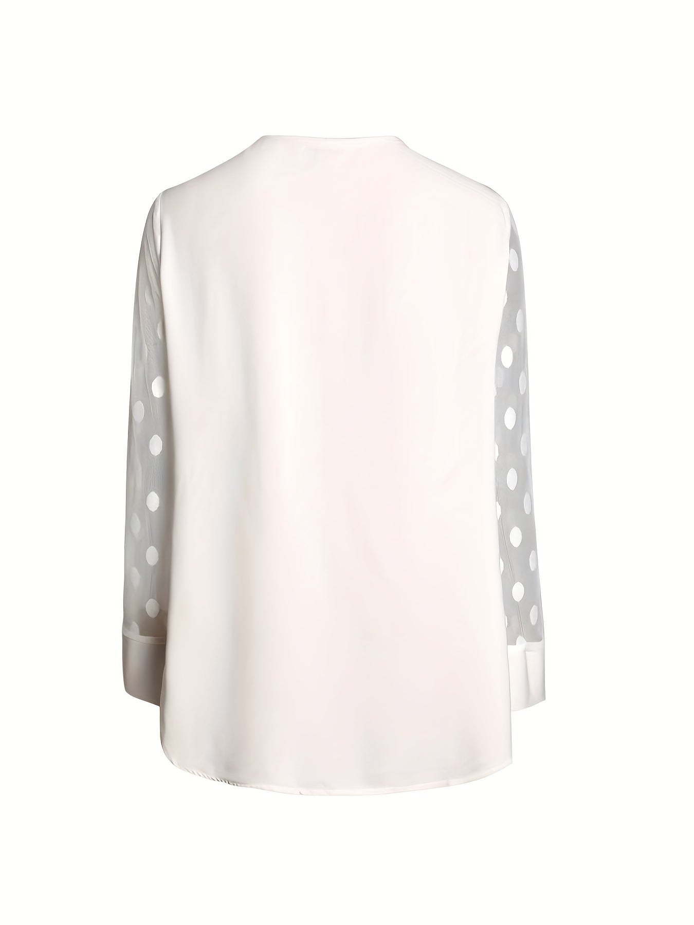 Solid Button Front Blouse, Elegant Long Sleeve Notched Neck Top, Women's Clothing