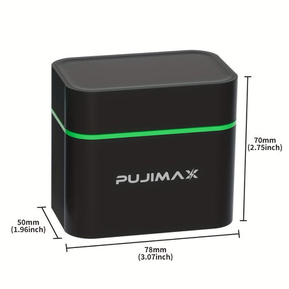 PUJIMAX 8-Section Rechargeable Lithium Battery 4255mWh, High Performance 1.5V Lithium Battery, Ultra-Long Battery Life Rechargeable AA Lithium Battery and Full Function Charging Box - 8 Slot, Black Charging Box [Only Supports