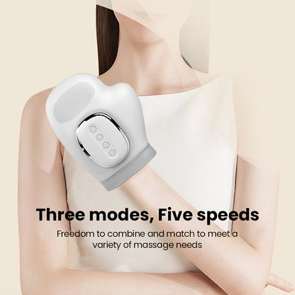 Ideal Gift, Hot Pressure Relax Hand Massager with 3 Massage Modes, 4 Temperature Settings, and 5 Air Wave Models Glove to Release Hand Stress from Long-Term Labor, Perfect for Moms and Women