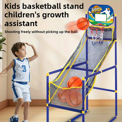 Kids Arcade Basketball Hoop with 3 Balls, Indoor Outdoor Single Shot Basketball Game, Carnival Games Sport Toys Gifts for Boys Girls Ages 3-8 Years Old, Ideal for Competition, Pump Included