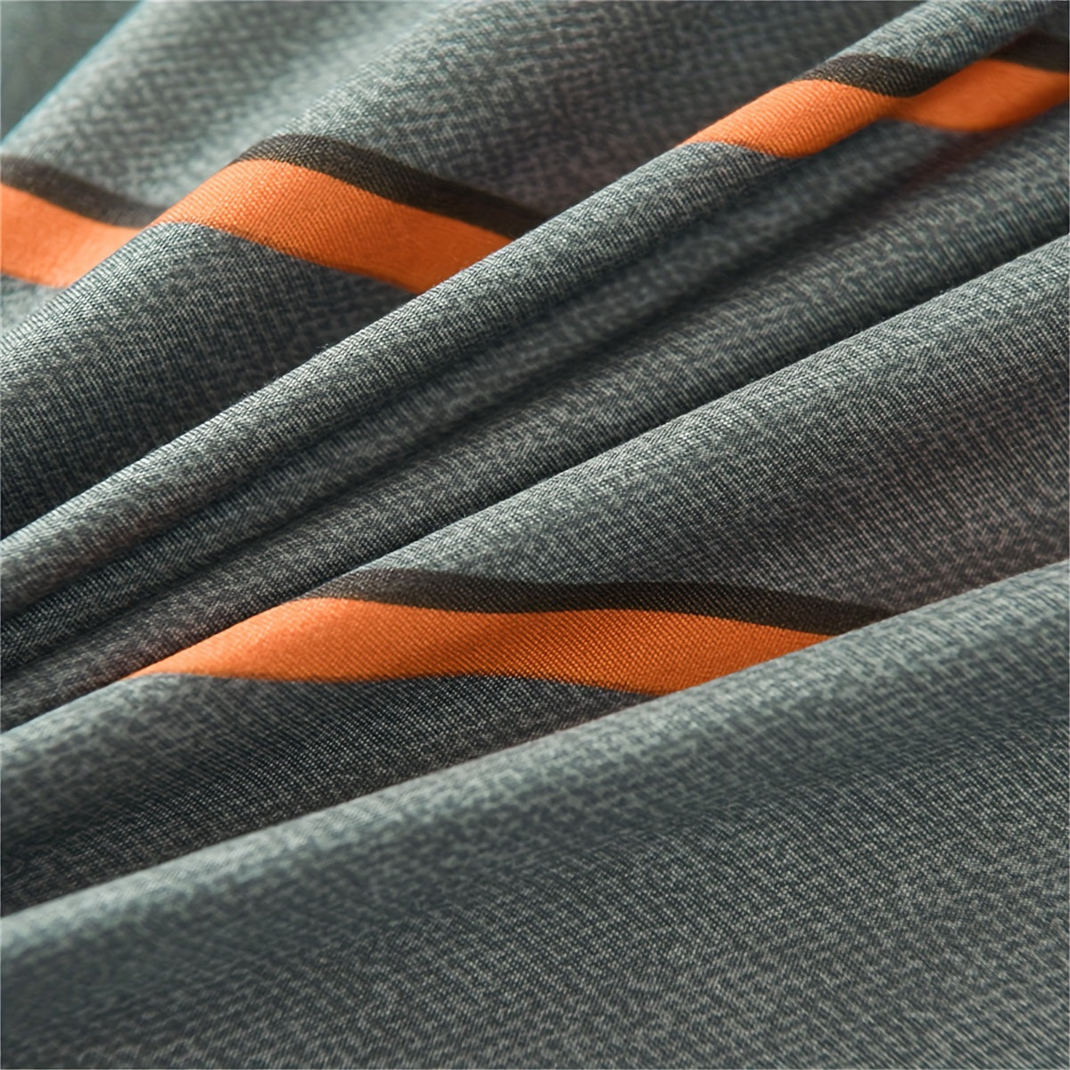 Conjunto de capa de edredão em poliéster com 3 peças, estampado às riscas, macio e confortável, para quarto ou quarto de hóspedes (1 capa de edredão + 2 fronhas, sem enchimento).