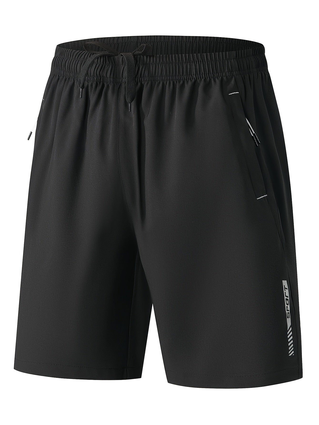 Men's Lightweight Polyester Casual Shorts with Lettering - Breathable Summer Beach & Outdoor Sports Shorts, Regular Fit, Pockets, Hand Wash or Dry Clean, Athletic Leisure Shorts | Modern Casual Shorts | Functional Pockets Des