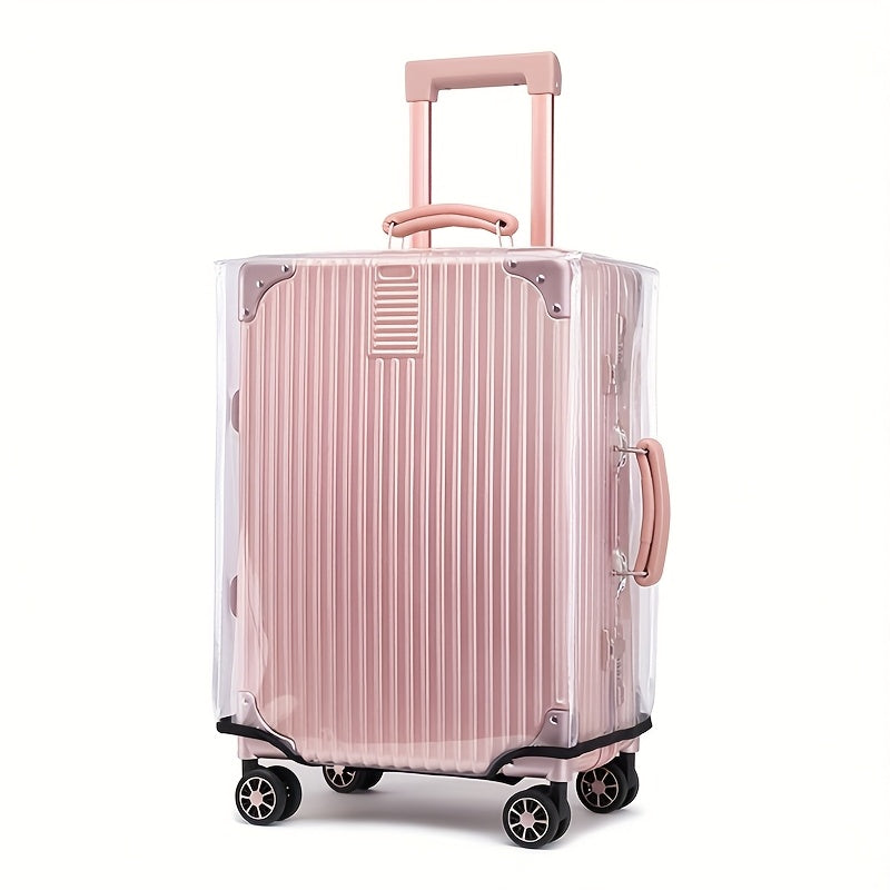 3pcs Luggage Protective Covers, Check-in Shockproof Thick PVC Transparent Dustproof Covers for 50.8cm+60.96cm+71.12cm Suitcases, Waterproof & Durable