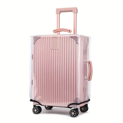 3pcs Luggage Protective Covers, Check-in Shockproof Thick PVC Transparent Dustproof Covers for 50.8cm+60.96cm+71.12cm Suitcases, Waterproof & Durable