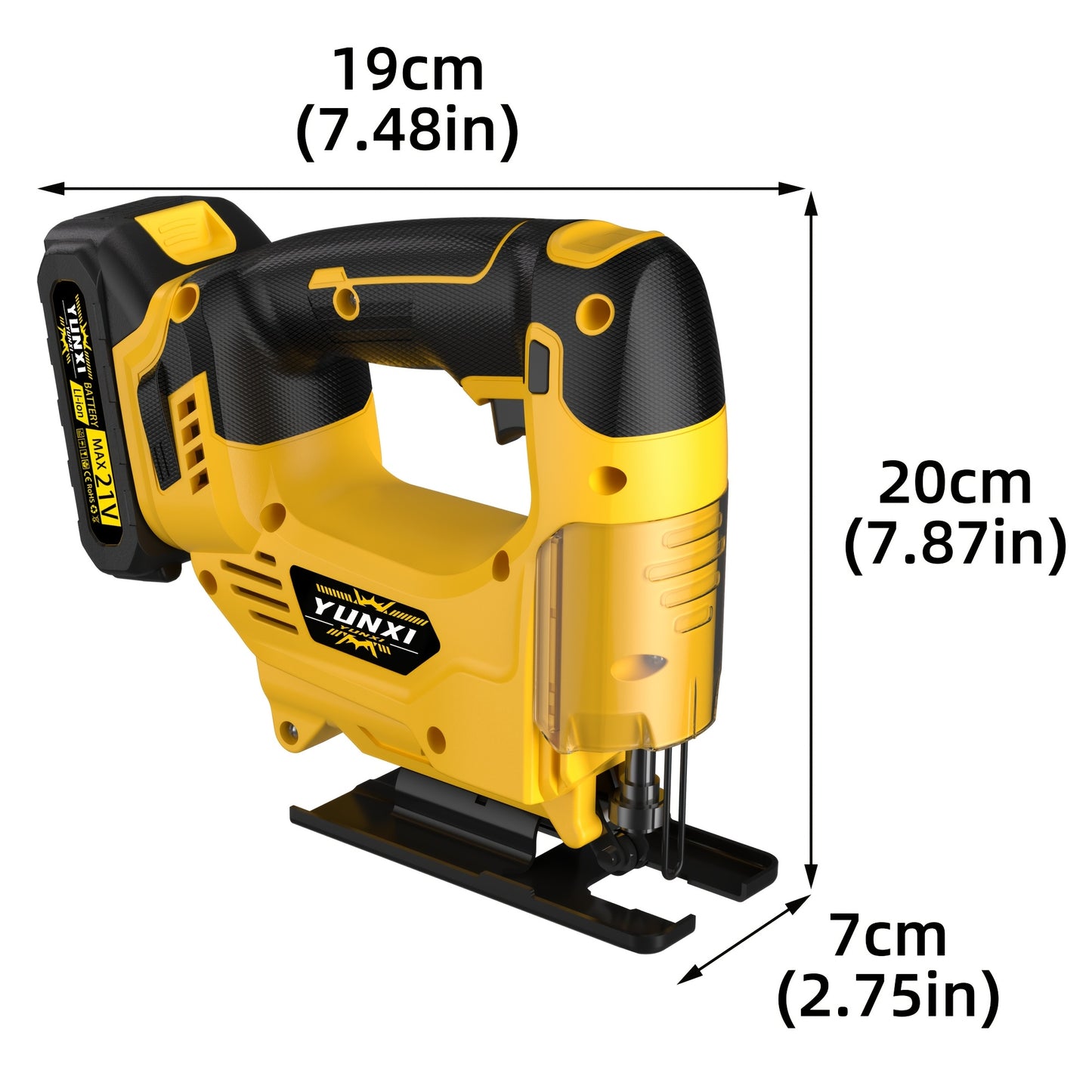 Charging Wireless Curve Saw, Electric Curve Saw, with 2 Batteries And Charger, Maximum Cutting Depth for Wood And Metal, Variable Speed, 45 Degree Oblique Cut, 3000 Revolutions Per Minute, Used for Cutting Wood, Metal And Pla