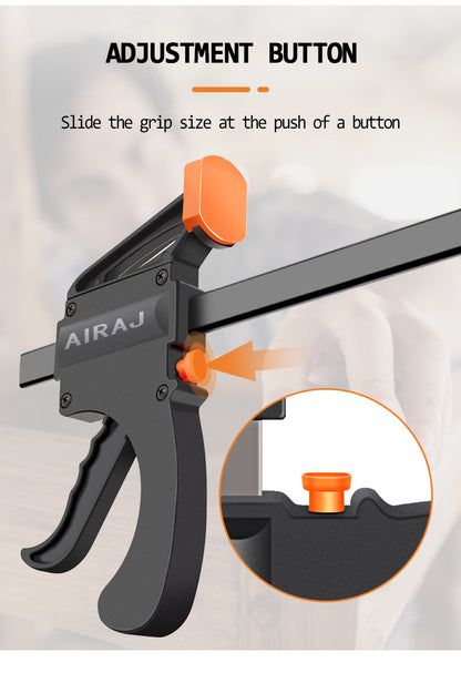 2/5pcs AIRAJ 10.16 Cm Woodworking Clips F Clamp Clip Hard Grip Quick Ratchet Release DIY Carpentry Hand Vise Tools