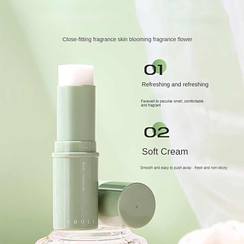 Hanboli Herbal Scented Alcohol-Free Solid Stick Perfume for Adults - Floral Fragrance Note, Fresh Body Cream, Portable & Elegant - Perfect Gift for Girls