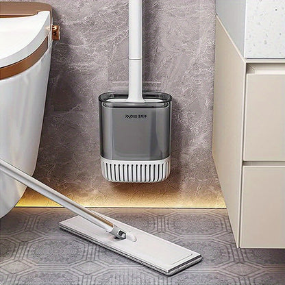 Essential Toilet Brush Set for Christmas And Halloween, Including a Toilet Brush, Holder, And a Flexible Brush Head with a Ventilated Stand. This Compact Wall-Mounted Toilet Brush Set Is Designed for Deep Cleaning in Bathroom