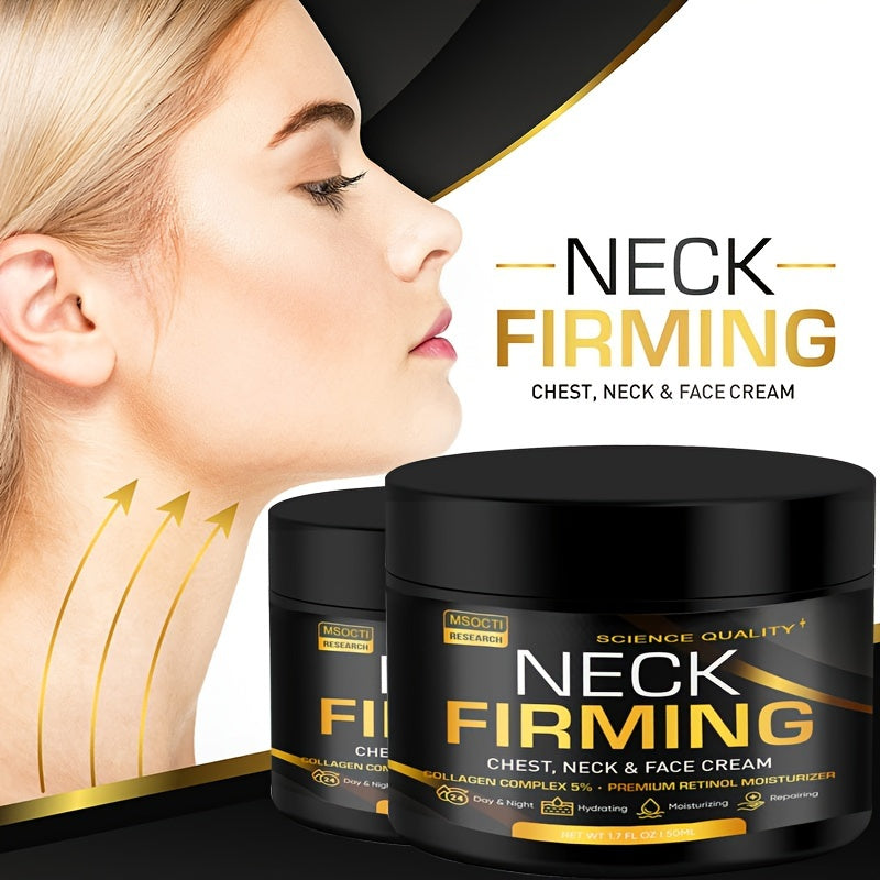 50ml Neck Firming Cream Use On Saggy Or Turkey Neck, Tightener - Collagen & Retinol Skin Tightening Cream - Moisturizer For Neck & Décolleté