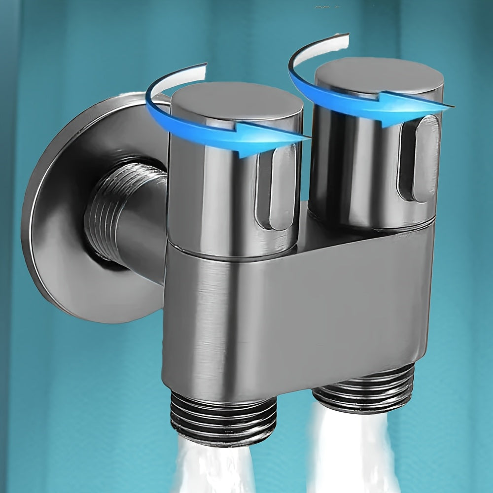 Square and Round Pressurized Spray Gun with Stainless Steel Flat Bracket, Featuring Dual Water Outlet Valve for Toilet Companion - Powerful Jet