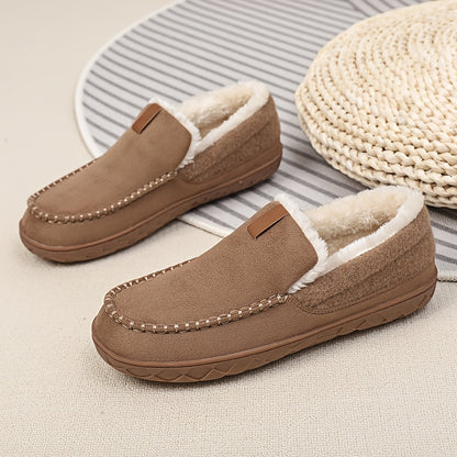 SKYGRASS Unisex Slip-On Slippers - Thick Cushioned EVA Sole, Soft Fabric Upper & Lining, Round Toe Design for Indoor/Outdoor Use - Winter Warmth, Casual Comfort - Ideal Gift for Men & Women, Indoor Slippers, Indoor Footwear,