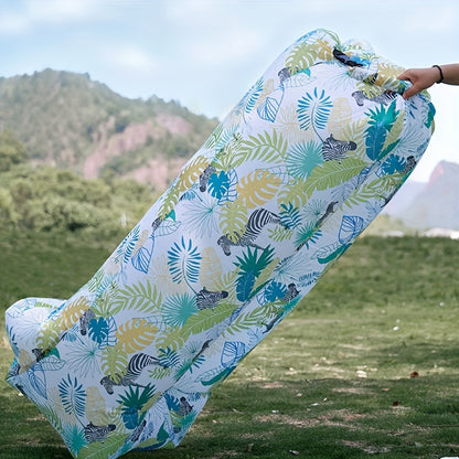 1pc Large Inflatable Sofa Chair - Heavy-Duty Oxford Fabric Portable Air Bed/Seat, Foldable Self-Inflating Couch for Adults &, No Needed, Ideal for Camping, Beach, Music Festivals, Backyard (Takes Air from Mouth, Chaise Pliant