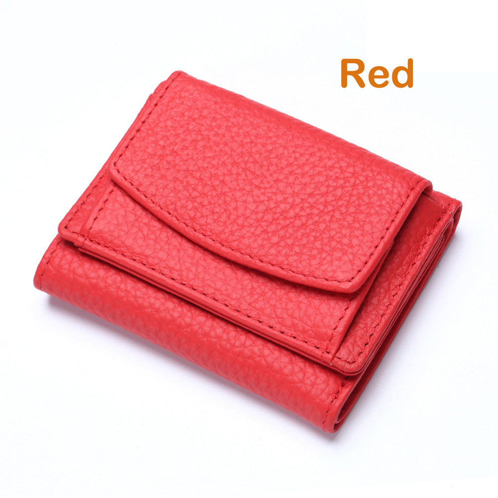 Women's Mini Wallet, Faux Leather Snap Button Coin Purse, Solid Coin Pockets, For Everyday