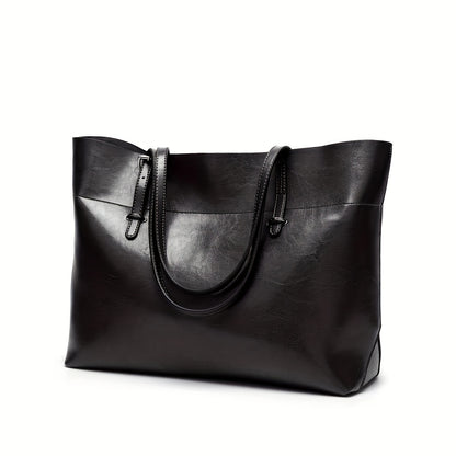 Women's Tote Bag with Adjustable Shoulder Strap - Elegant Brown, Zipper Closure, Wrist Strap - Spacious Work, Travel, Everyday Handbag - Durable Women's Purse, Versatile Carryall, Sophisticated Design, Highquality Finish, Fas