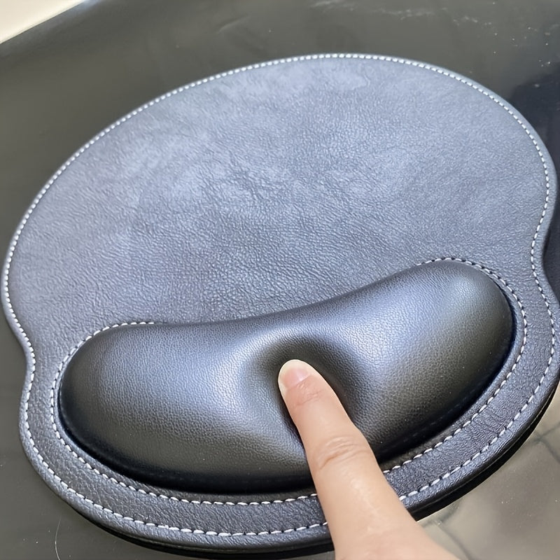 1pc Personalized Faux Leather Mouse Pad with Custom Text - Elegant Name/Letter Design, Wrist Support, Ideal for Office & Gaming, Perfect Gift for Valentine'S Day, Christmas, Anniversaries, Mouse Pads for Desk