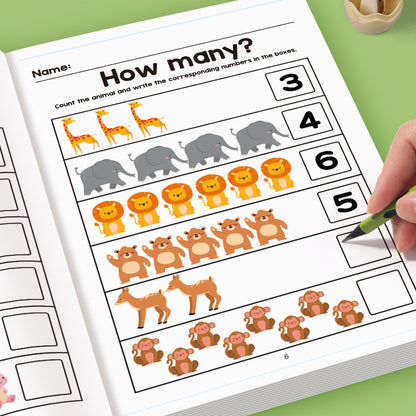 64-Page Math Workbook: & Kindergarten Number Practice Book with Tracing, Writing & Coloring Activities - Interactive Early Learning Workbook for, Curriculum (Numbers 0-100, Counting Games)