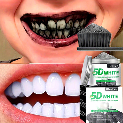 Activated Charcoal Teeth Whitening Powder - Deep Clean for Coffee, Tea for Men and Women | Breath Freshener & Cleaner, Polishing, Daily Life