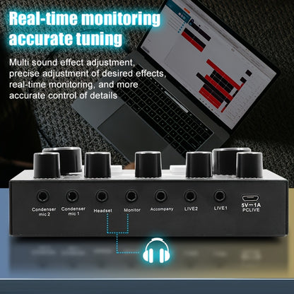 Podcast equipment package, V8s audio interface, two microphones, desktop version, wired microphone, with integrated live sound card and BM800 condenser microphone, podcast microphone, very suitable for recording, broadcasting